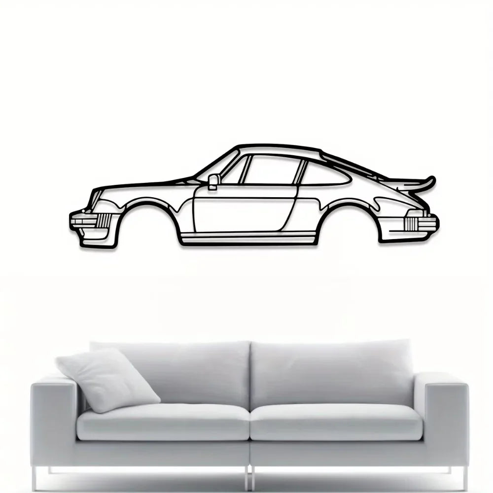 Turbo Sports Car Metal Line Wall Art Decor by HitMyNeed