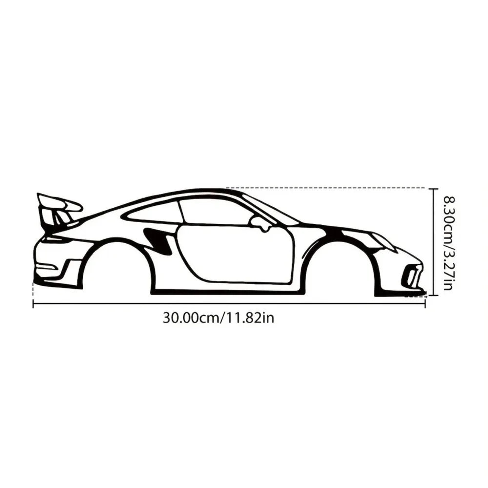 Turbo Sports Car Metal Line Wall Art Decor ty3445 by HitMyNeed