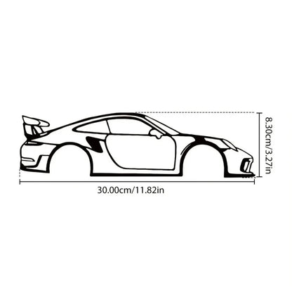 Turbo Sports Car Metal Line Wall Art Decor ty3445 by HitMyNeed