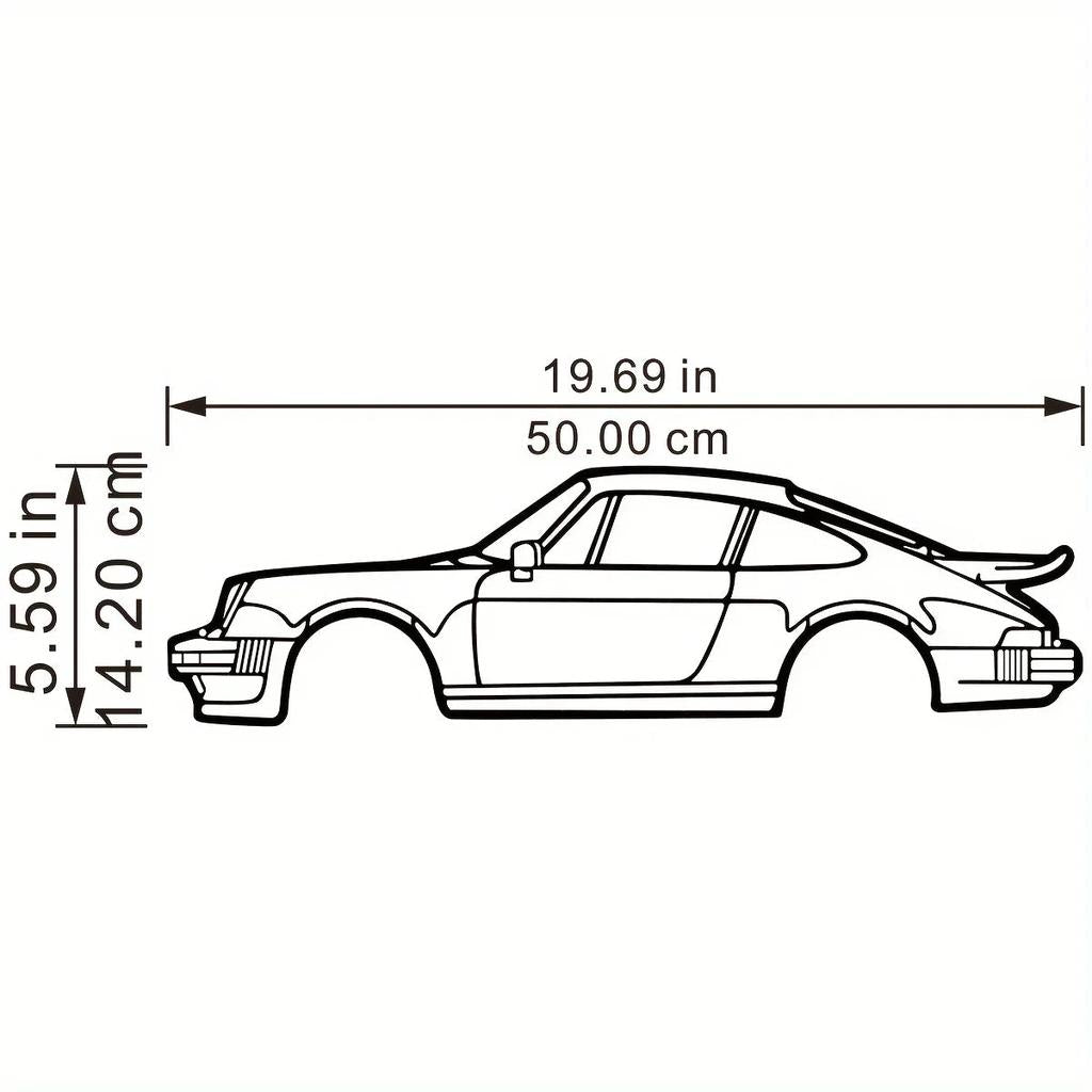 Turbo Sports Car Metal Line Wall Art Decor ty5929 by HitMyNeed
