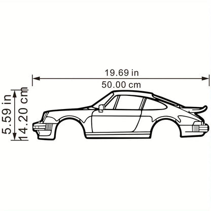 Turbo Sports Car Metal Line Wall Art Decor ty5929 by HitMyNeed