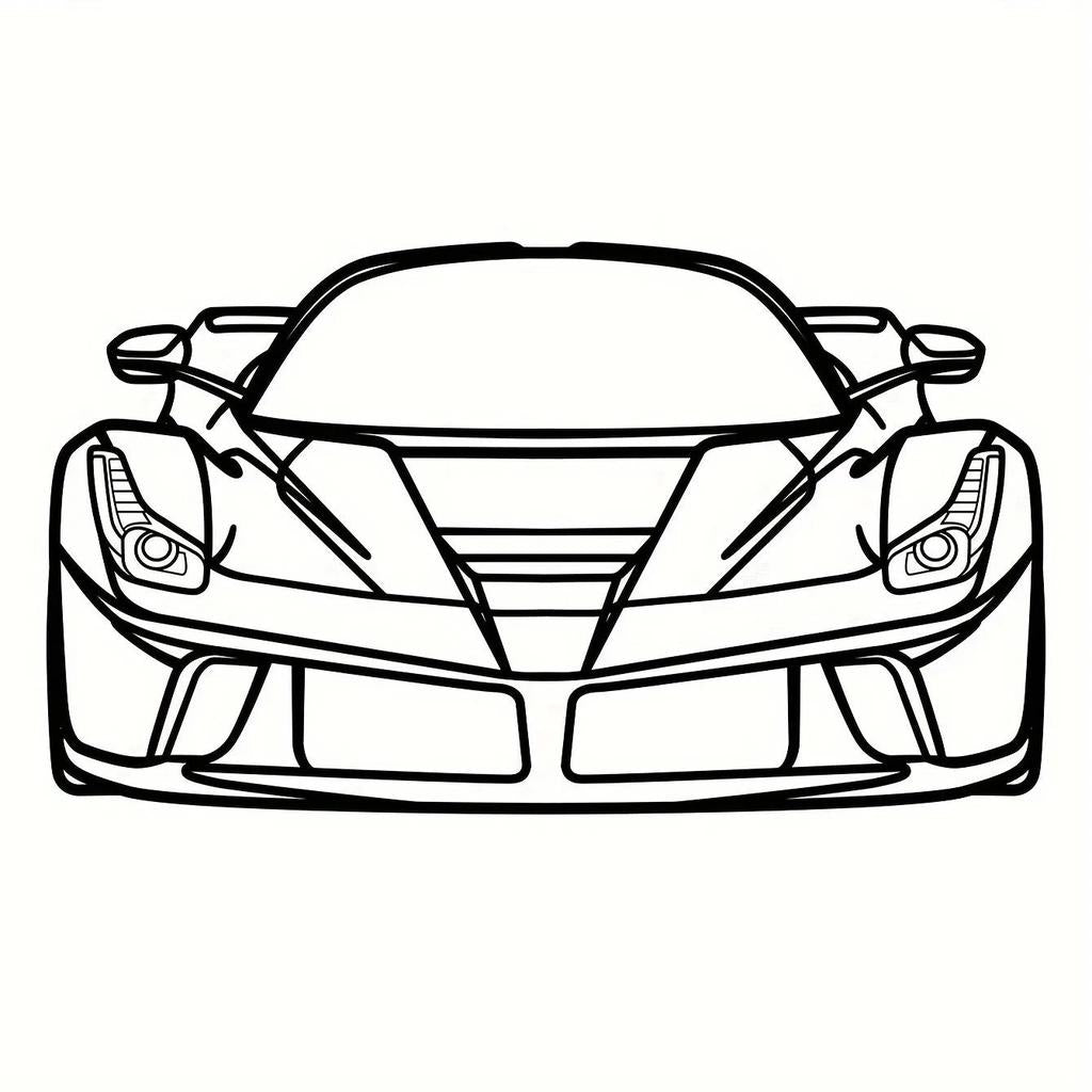 Turbo Sports Car Metal Line Wall Art Decor ty5969 by HitMyNeed