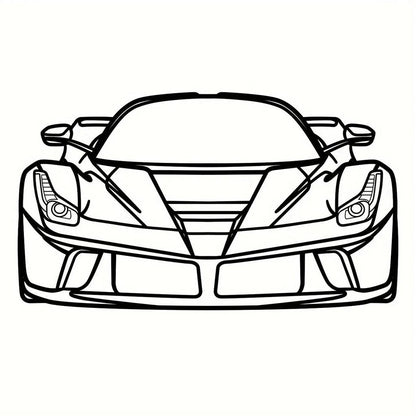 Turbo Sports Car Metal Line Wall Art Decor ty5969 by HitMyNeed