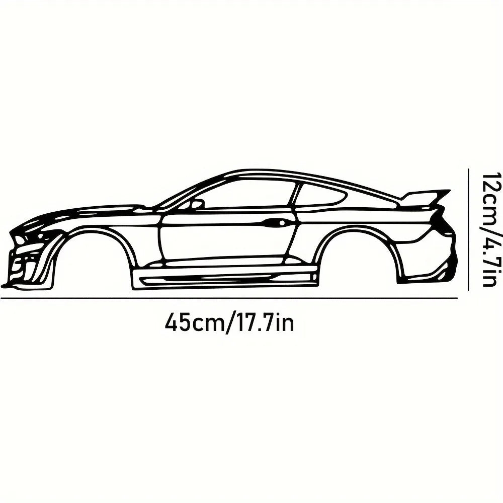 Turbo Sports Car Metal Line Wall Art Decor ty6221-03 by HitMyNeed