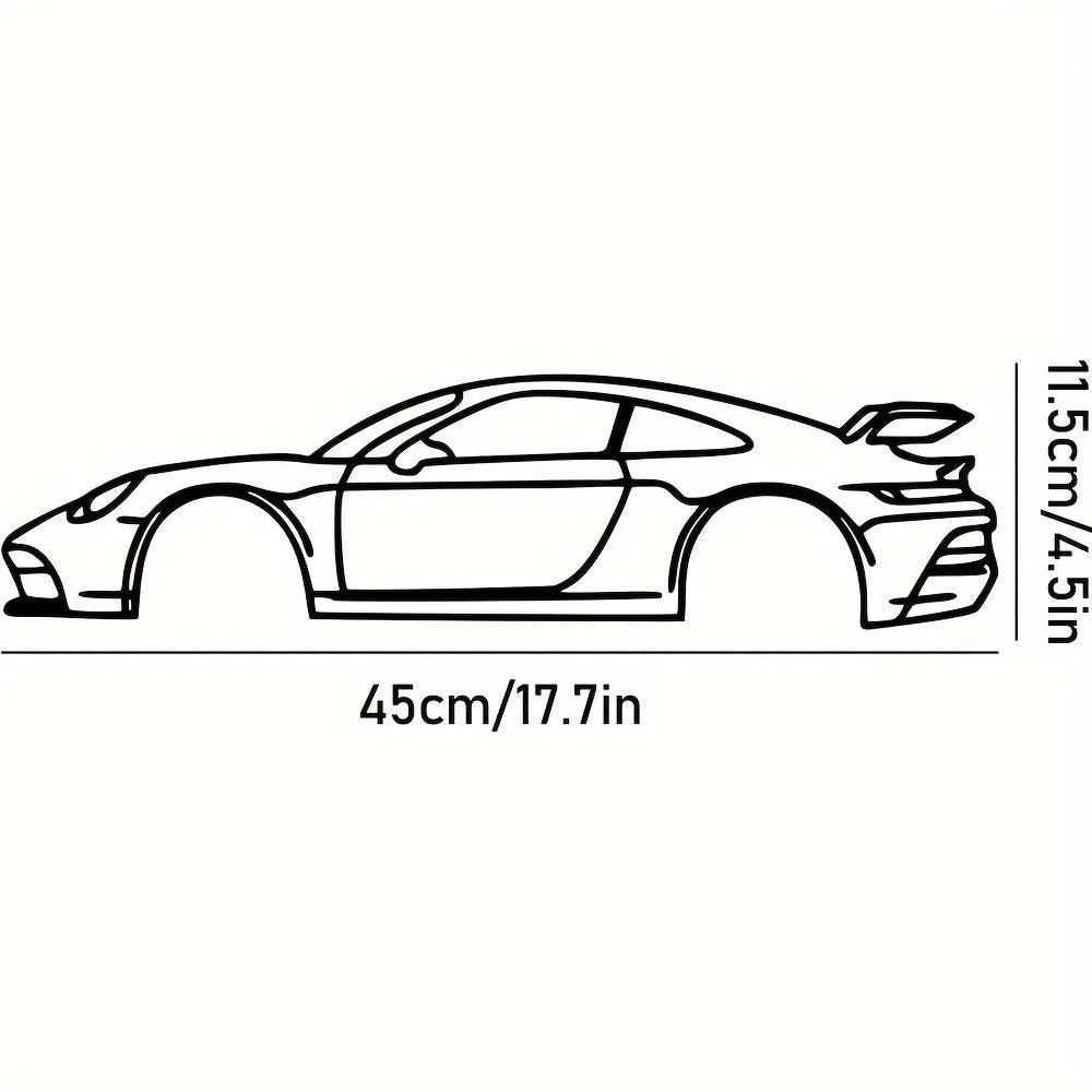 Turbo Sports Car Metal Line Wall Art Decor ty6221-04 by HitMyNeed