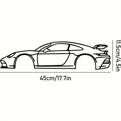 Turbo Sports Car Metal Line Wall Art Decor ty6221-04 by HitMyNeed