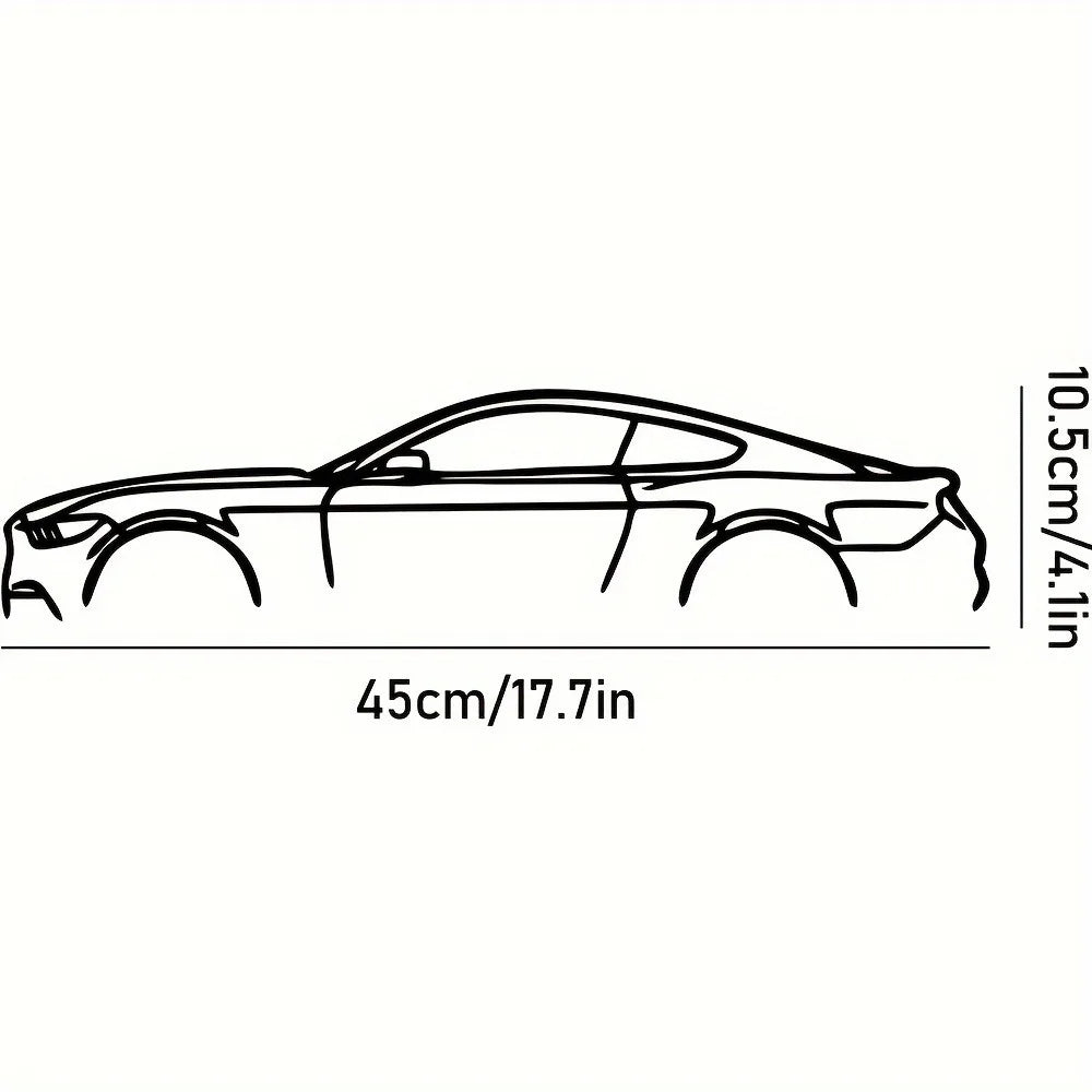 Turbo Sports Car Metal Line Wall Art Decor ty6221-05 by HitMyNeed