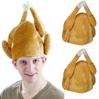 Turkey Hat Thanksgiving Plush Costume Headwear by HitMyNeed