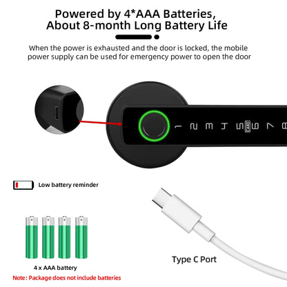 Tuya BLE Fingerprint Smart Door Lock with App Control by HitMyNeed