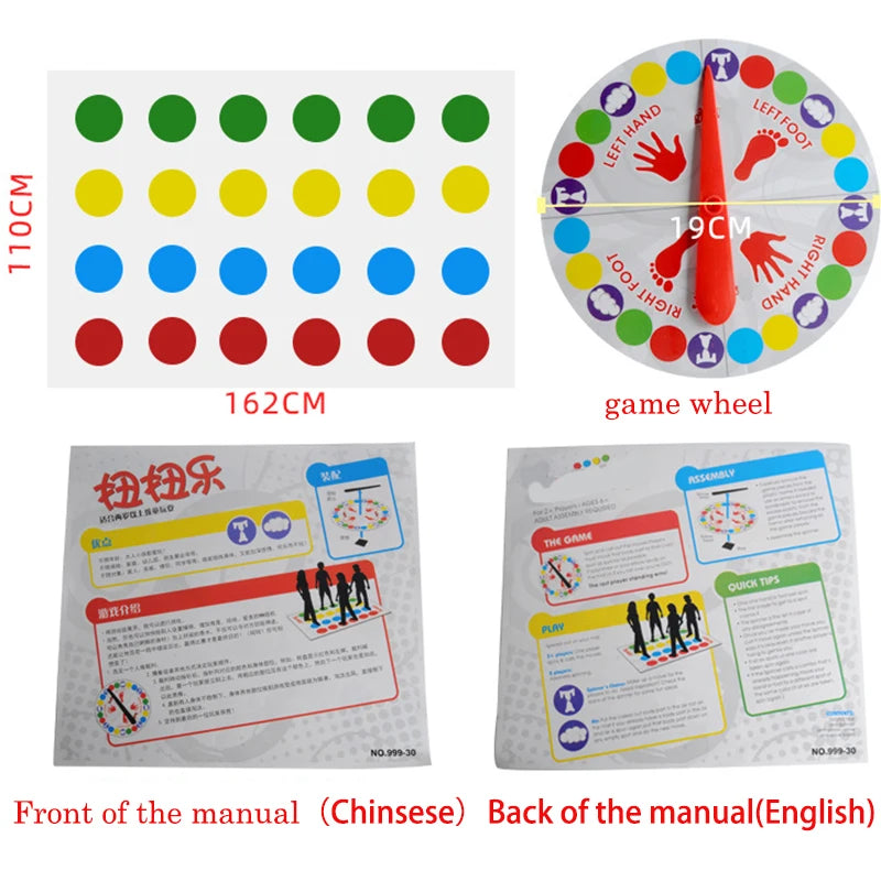 Twister Family Party Game Mat with Spinner by HitMyNeed