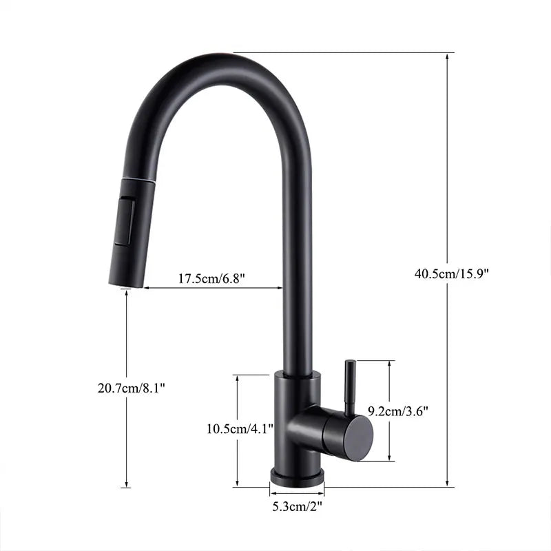 Two-Function Pull Out Kitchen Mixer Tap Single Handle by HitMyNeed