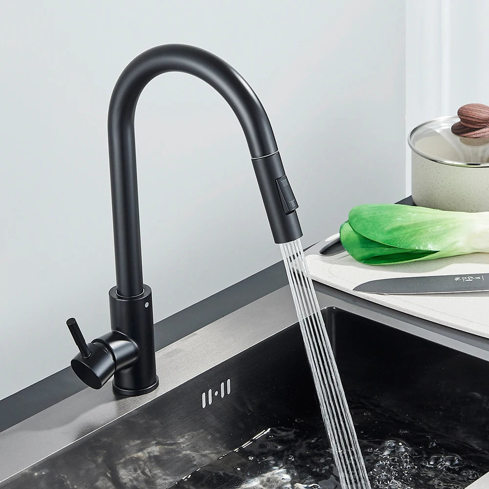 Two-Function Pull Out Kitchen Mixer Tap Single Handle by HitMyNeed