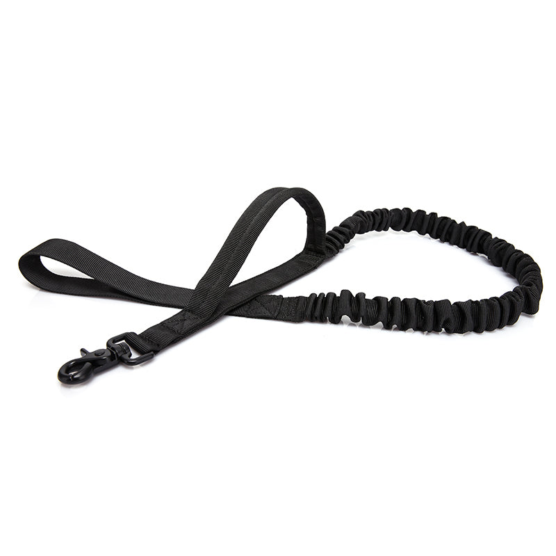 Two Handle Bungee Tactical Dog Leash black by HitMyNeed