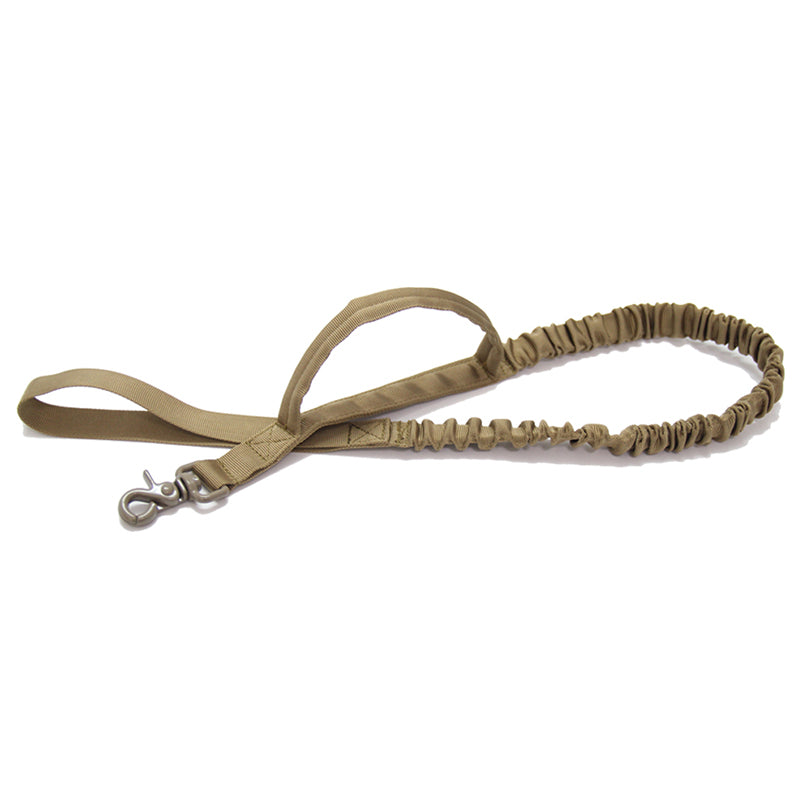 Two Handle Bungee Tactical Dog Leash brown by HitMyNeed