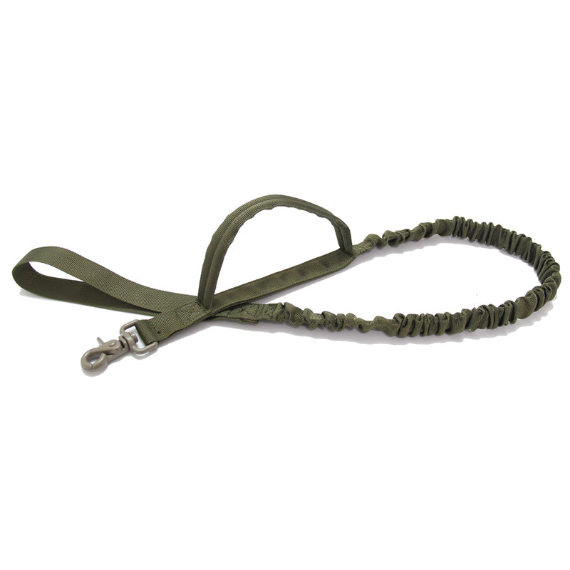 Two Handle Bungee Tactical Dog Leash green by HitMyNeed
