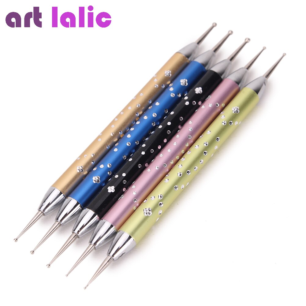 Two-Head Manicure Nail Dotting Tools Set (5pcs) by HitMyNeed