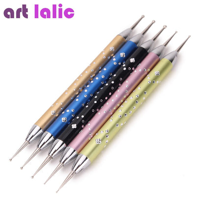 Two-Head Manicure Nail Dotting Tools Set (5pcs) by HitMyNeed