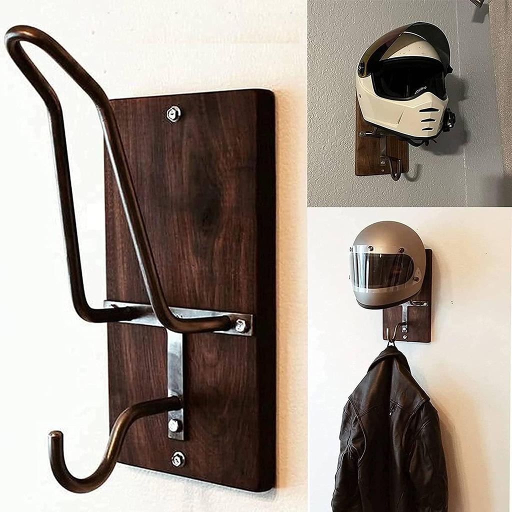 Two-in-One Motorcycle Helmet and Jacket Wall Hanger by HitMyNeed