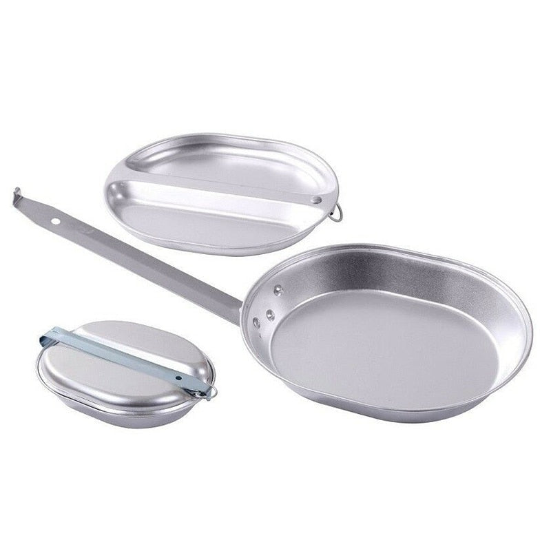 Two-in-One Stainless Steel Camping Mess Kit by HitMyNeed