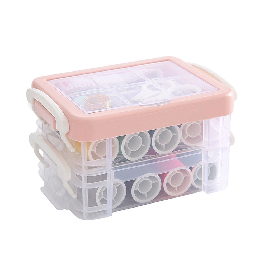 Two-Layer Sewing Kit Organizer with Accessories by HitMyNeed