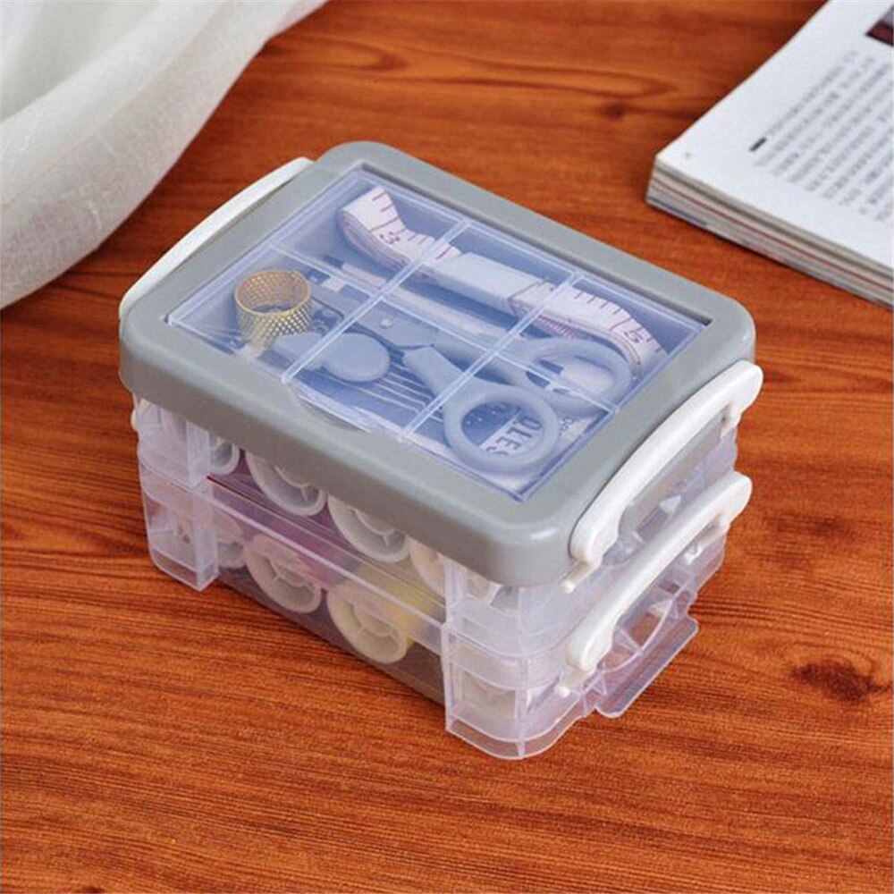 Two-Layer Sewing Kit Organizer with Accessories by HitMyNeed