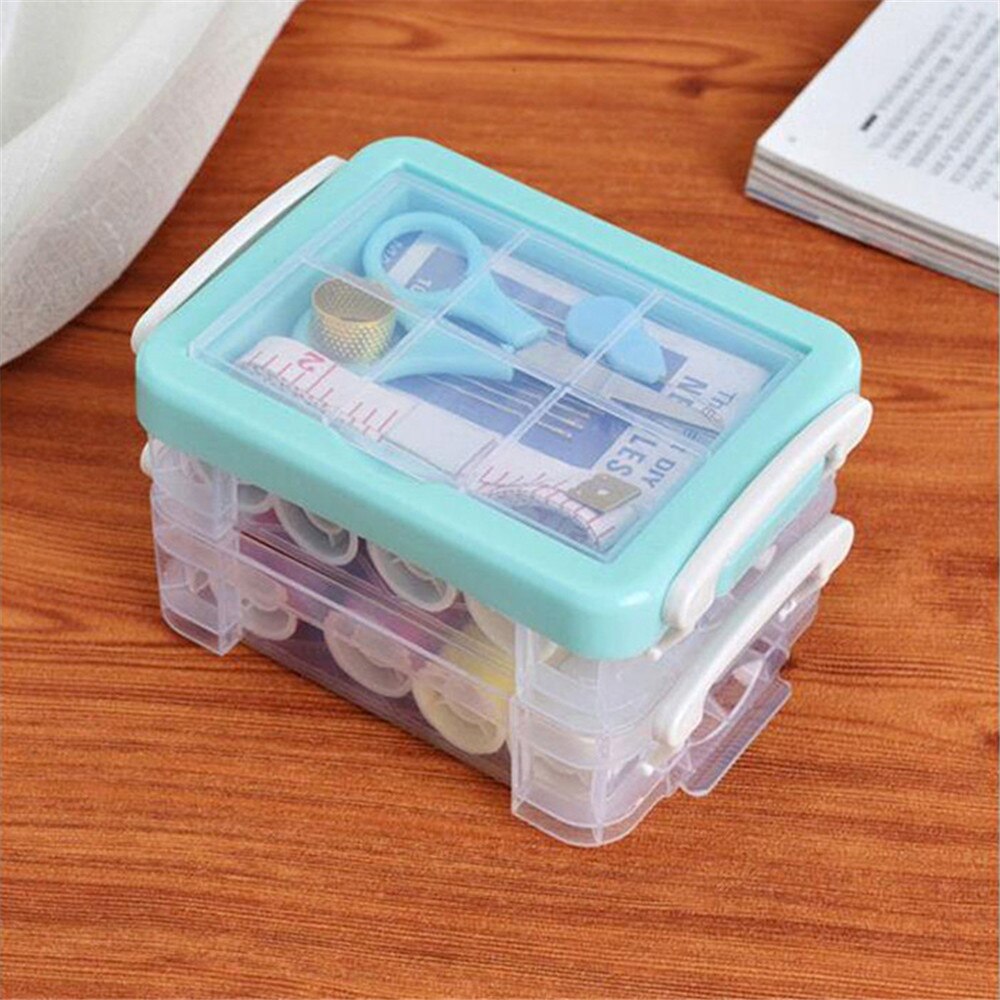 Two-Layer Sewing Kit Organizer with Accessories by HitMyNeed