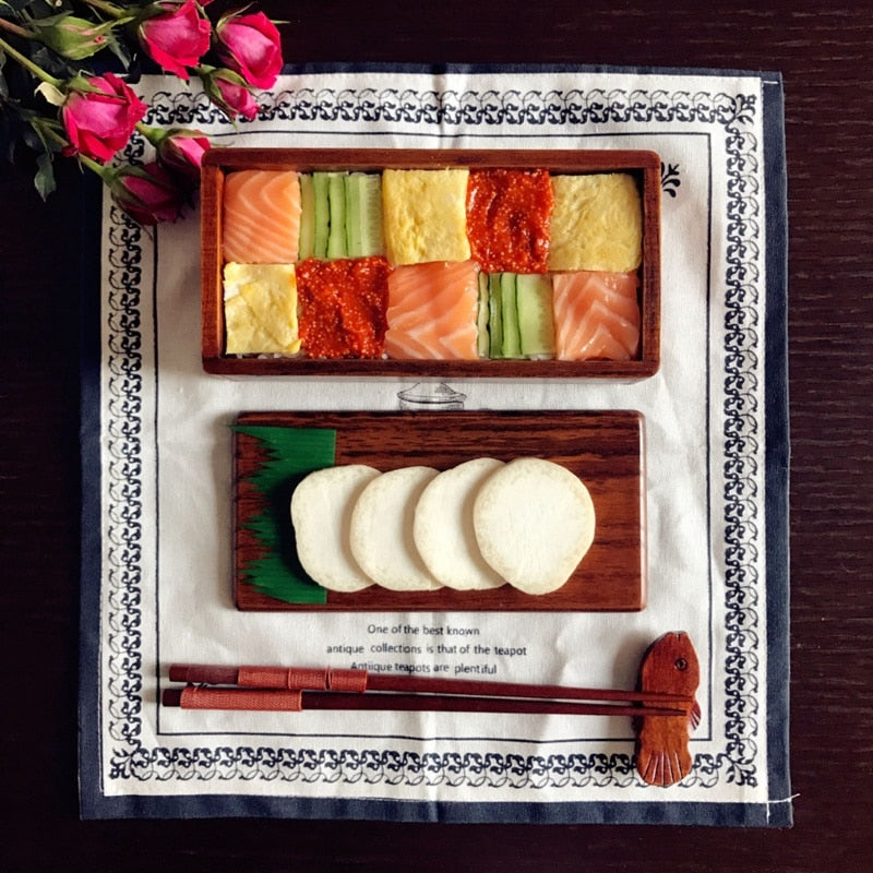 Two-Layer Wooden Lunch Box with Divider by HitMyNeed