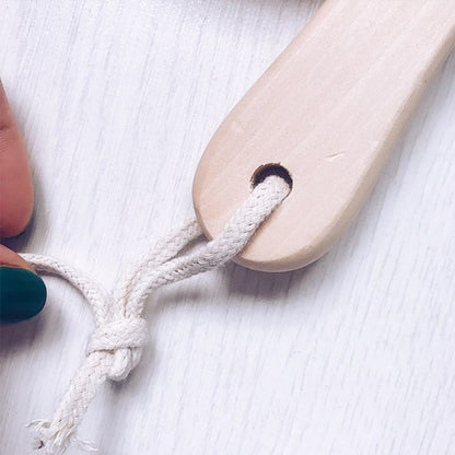 Two-Sided Wooden Back Brush with Dual Bristles by HitMyNeed