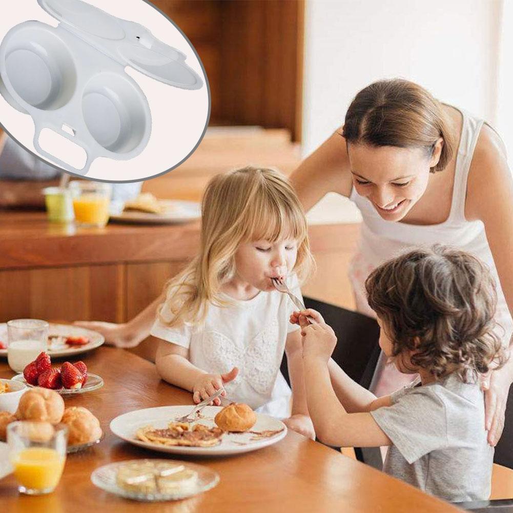 Two Slot Microwave Egg Fryer - Food-Grade Plastic by HitMyNeed