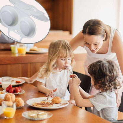 Two Slot Microwave Egg Fryer - Food-Grade Plastic by HitMyNeed