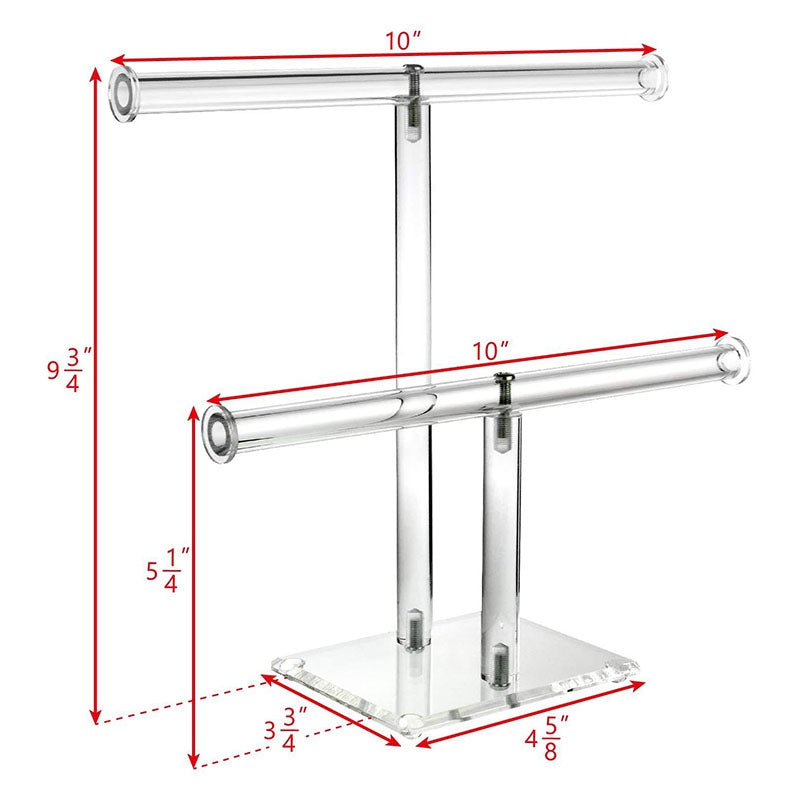 Two Tier Clear Acrylic Bracelet Display Stand by HitMyNeed