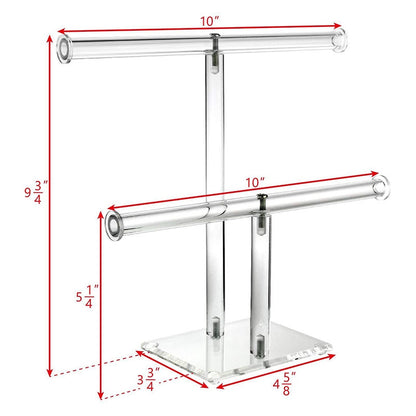 Two Tier Clear Acrylic Bracelet Display Stand by HitMyNeed