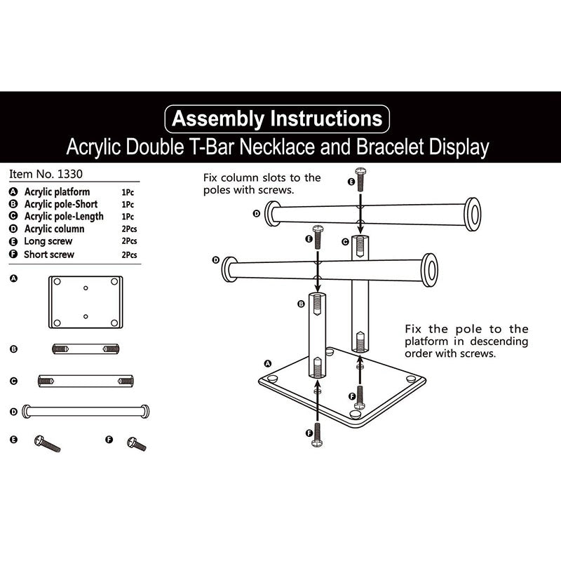 Two Tier Clear Acrylic Bracelet Display Stand by HitMyNeed