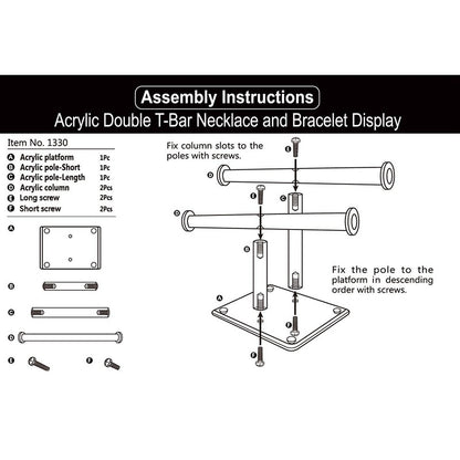 Two Tier Clear Acrylic Bracelet Display Stand by HitMyNeed