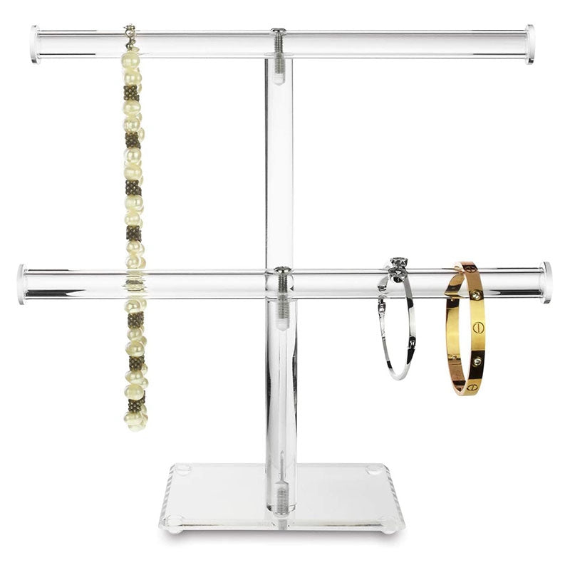 Two Tier Clear Acrylic Bracelet Display Stand by HitMyNeed