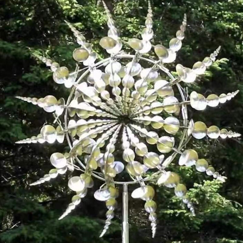 Two Tier Metal Garden Wind Spinner by HitMyNeed