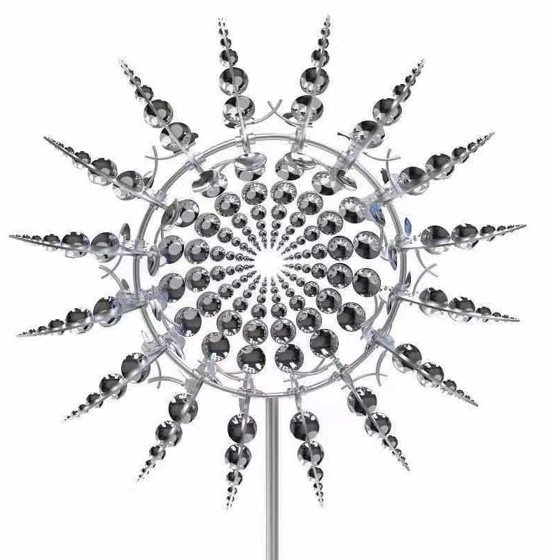 Two Tier Metal Garden Wind Spinner by HitMyNeed