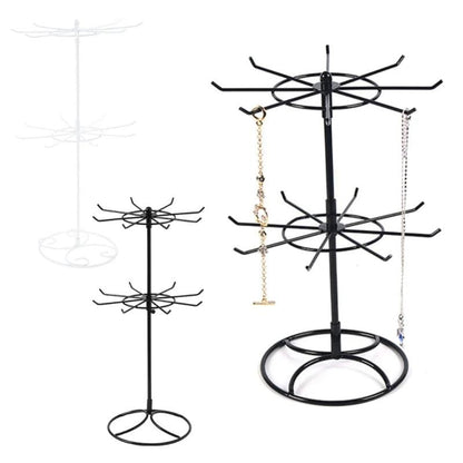 Two Tier Rotating Jewelry Stand with 16 Hooks by HitMyNeed