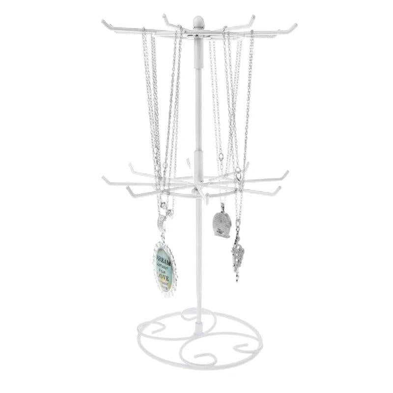 Two Tier Rotating Jewelry Stand with 16 Hooks by HitMyNeed