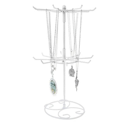 Two Tier Rotating Jewelry Stand with 16 Hooks by HitMyNeed