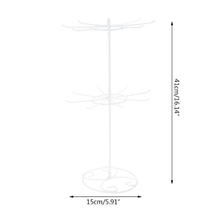 Two Tier Rotating Jewelry Stand with 16 Hooks by HitMyNeed