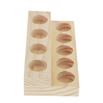 Two Tier Wooden Essential Oil Rack Organizer by HitMyNeed