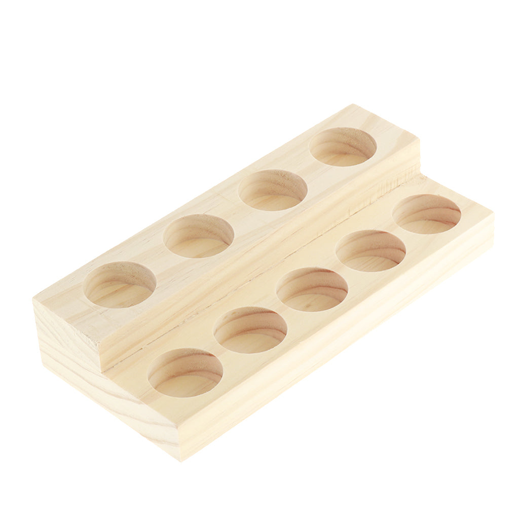 Two Tier Wooden Essential Oil Rack Organizer by HitMyNeed