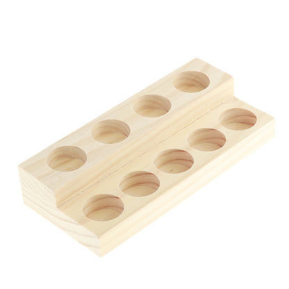 Two Tier Wooden Essential Oil Rack Organizer by HitMyNeed