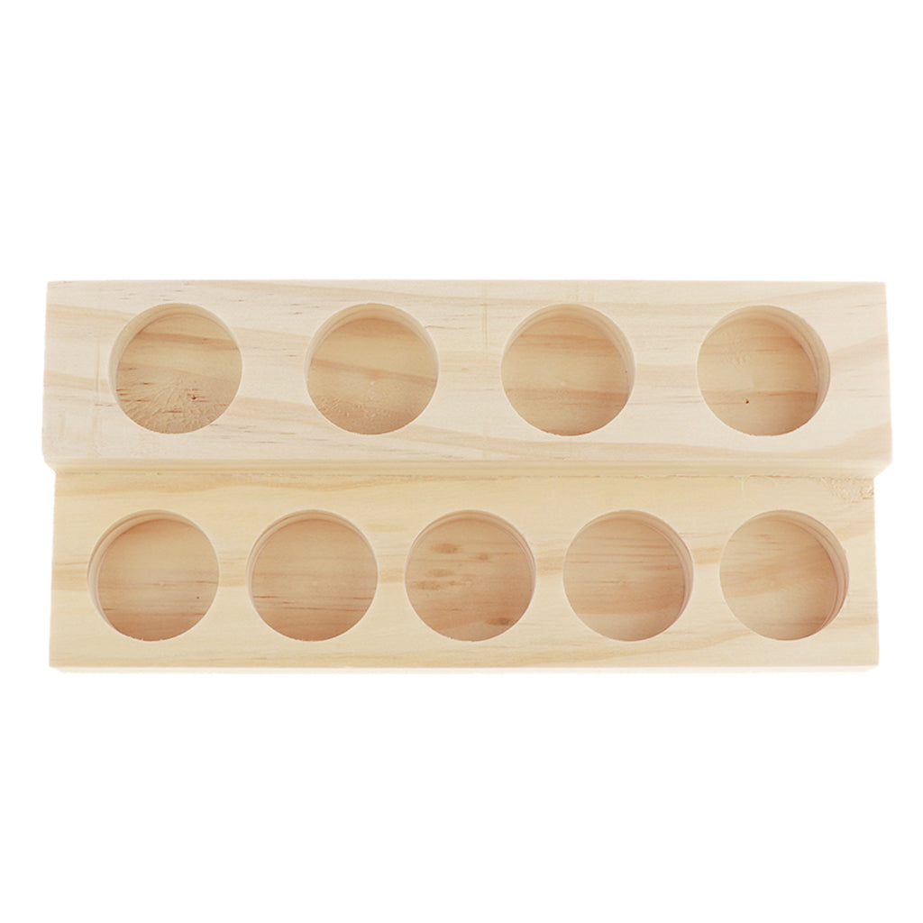Two Tier Wooden Essential Oil Rack Organizer by HitMyNeed