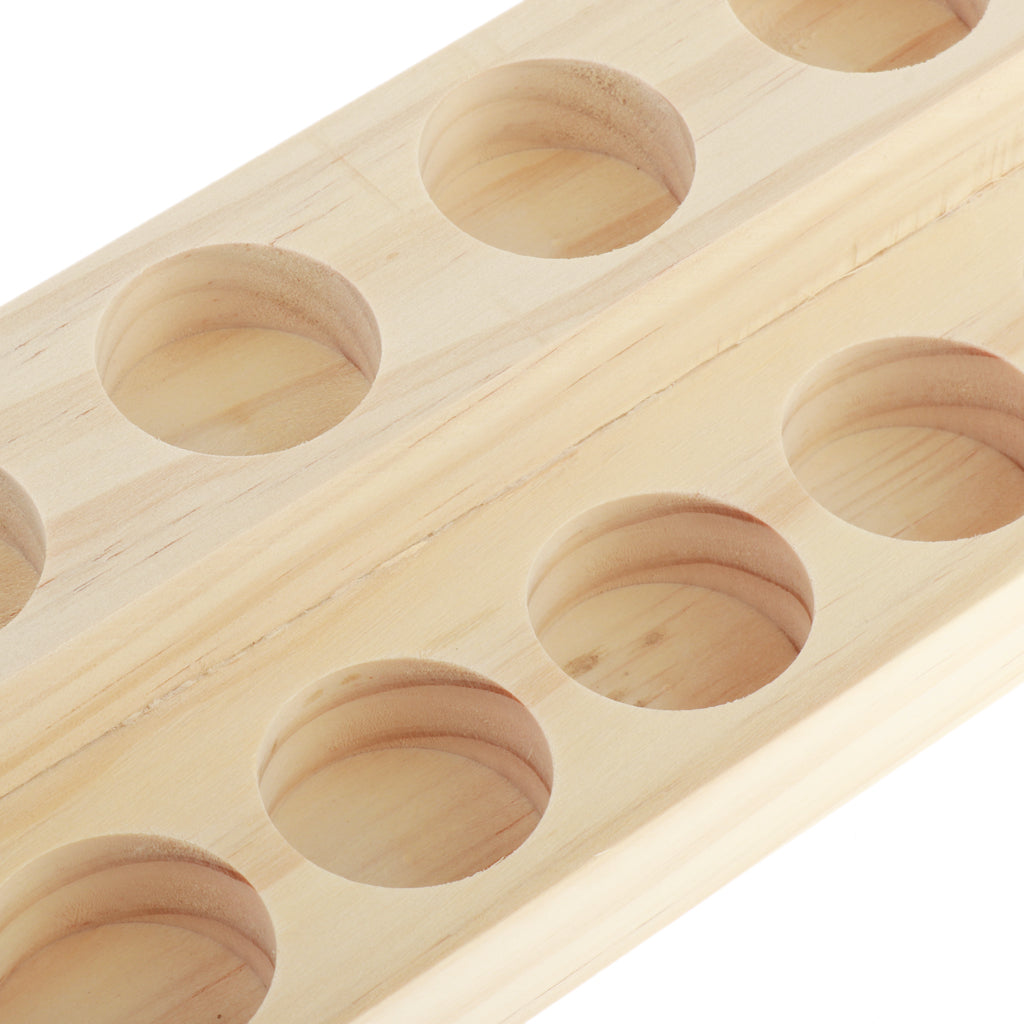 Two Tier Wooden Essential Oil Rack Organizer by HitMyNeed