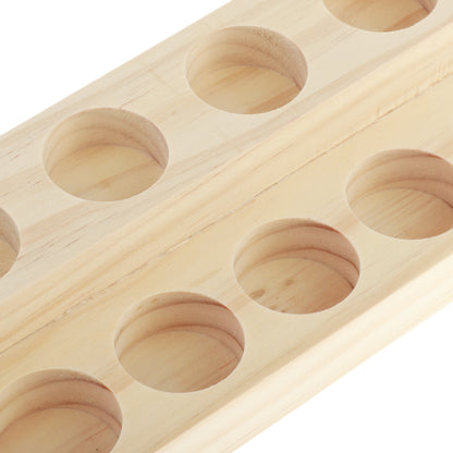 Two Tier Wooden Essential Oil Rack Organizer by HitMyNeed