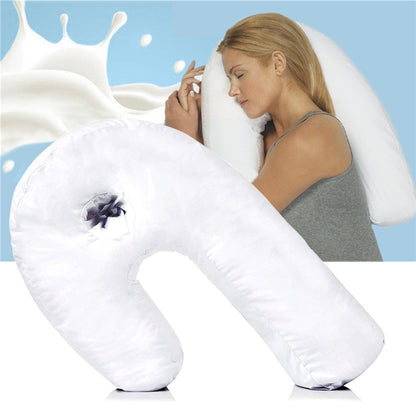 U Shape Pillow for Side Sleepers with Memory Foam by HitMyNeed