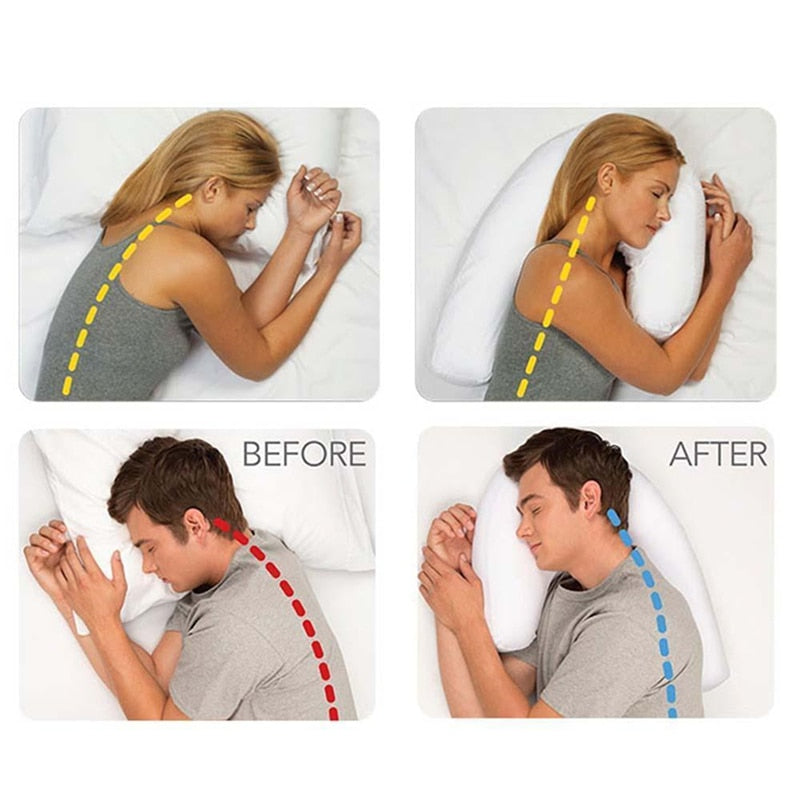 U Shape Pillow for Side Sleepers with Memory Foam by HitMyNeed