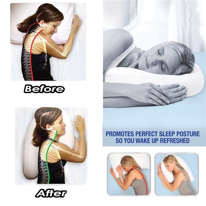 U Shape Pillow for Side Sleepers with Memory Foam by HitMyNeed